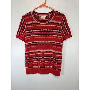 KATE SPADE women’s cap sleeves silk blouse red Sz M